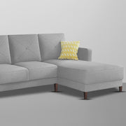 Swaloni RHS 6 Seater L Shape Sofa Set for Living Room (Grey) Premium Fabric Sofa