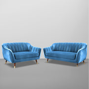 Casaliving Anyse 2 Seater Sofa Set for Living Room (Grey Colour Fabric) Premium Fabric Sofa