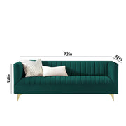 Jarvis 3 Seater Sofa Set for Living Room (Pine Fabric) | Premium Fabric Sofa