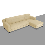 Fracher RHS 4 Seater L Shape Sofa Set for Living Room (Cream Fabric) Premium Fabric Sofa