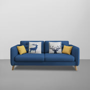 Duckby 3 Seater Sofa Set for Living Room (Black Colour) Premium Fabric Sofa