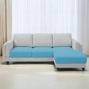 Casaliving Logan RHS 4 Seater L Shape Sofa Set for Living Room (Blue Black Fabric) Premium Fabric Sofa
