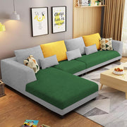 Casaliving Margreta RHS 6 Seater L Shape Sofa Set for Living Room (Black Grey Fabric) Premium Fabric Sofa