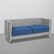 Ember 3 Seater Sofa Set for Living Room (Blue Grey Colour) Premium Fabric Sofa