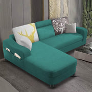 Amanda LHS 4 Seater L Shape,Sofa Set for Living Room (Turquise Fabric)