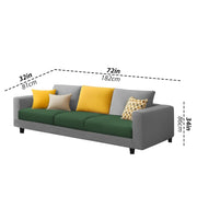 Minta 3 Seater Sofa Set for Living Room (Green Grey Colour Fabric) Premium Fabric Sofa