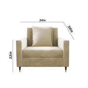 Garcia 1 Seater Sofa Set for Living Room (Black Colour) Premium Fabric Sofa