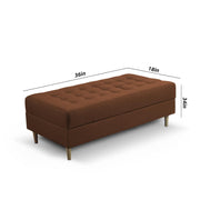 Ashton RHS 4 Seater L Shape Sofa Set with Center Table for Living Room (Brown Fabric) Premium Fabric Sofa