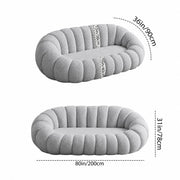 Casaliving Dodge Modern Premium Boucle Fabric Sofa, Upholstered 3 Seater Sofa Set for Living Room, (Black Colour) Premium Boucle Fabric Sofa