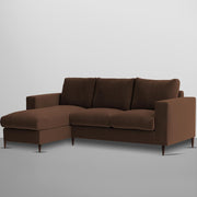 Charmi LHS 4 Seater L Shape Sofa Set for Living Room (Brown Fabric) Premium Fabric Sofa
