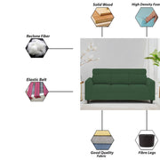 Marco 3 Seater Sofa Set for Living Room (Green Colour) Premium Fabric Sofa