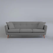 Letty 3 Seater Sofa Set for Living Room (Dark Grey Colour) Premium Fabric Sofa