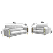 Gelio 2 Seater Sofa Set for Living Room (Black Colour) Premium Fabric Sofa