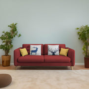 Duckby 3 Seater Sofa Set for Living Room (Black Colour) Premium Fabric Sofa