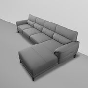 Janifer RHS 6 Seater L Shape Sofa Set for Living Room (Dark Grey Colour) Premium Fabric Sofa Set