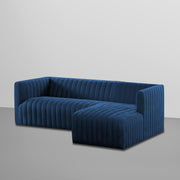 Rowan RHS 4 Seater L Shape Sofa Set for Living Room (Blue Fabric) Premium Fabric Sofa