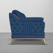 Falconar 3 Seater Sofa Set for Living Room (Blue Fabric) Premium Fabric Sofa