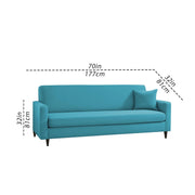 Premium Valkyrie 3 Seater Sofa Set 3 Seater Modern Sofa Set for Living Room (Turquise Color Fabric)