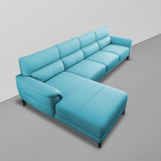 Janifer LHS 6 Seater L Shape Sofa Set for Living Room (Turquise Colour) Premium Fabric Sofa Set