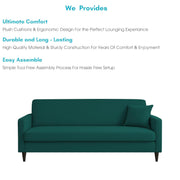 Premium Valkyrie 3 Seater Sofa Set 3 Seater Modern Sofa Set for Living Room (Pine Color Fabric)
