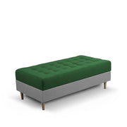Ashton RHS 4 Seater L Shape Sofa Set with Center Table for Living Room (Green Grey Fabric) Premium Fabric Sofa