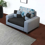 Ronaldo - 1 Seater Sofa Set for Living Room (Black Grey Fabric)