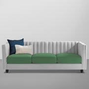 Martine 3 Seater Sofa Set for Living Room (Green Grey Fabric) | Premium Fabric Sofa
