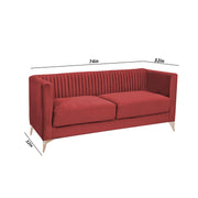 Ember 3 Seater Sofa Set for Living Room (Maroon Colour) Premium Fabric Sofa
