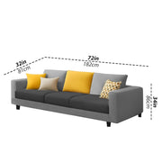 Minta 3 Seater Sofa Set for Living Room (Black Grey Colour Fabric) Premium Fabric Sofa