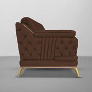 Falconar 3 Seater Sofa Set for Living Room (Brown Fabric) Premium Fabric Sofa