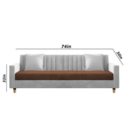 Garcia 3+2 Seater Sofa Set for Living Room (Black - Grey)