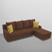 Jester 4 Seater Sofa Set with Center Table for Living Room (Brown Colour) Premium Fabric Sofa
