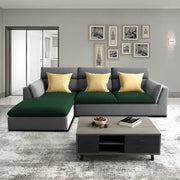 Delton LHS 4 Seater L Shape Sofa Set for Living Room (Green Grey) Premium Fabric