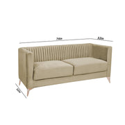 Ember 3 Seater Sofa Set for Living Room (Cream Colour) Premium Fabric Sofa