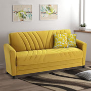 Francis 3 Seater Sofa Set for Living Room (Yellow) Fabric