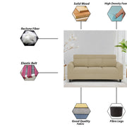 Marco 3 Seater Sofa Set for Living Room (Cream Colour) Premium Fabric Sofa