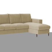 Charmi RHS 6 Seater L Shape Sofa Set for Living Room (Cream Fabric) Premium Fabric Sofa