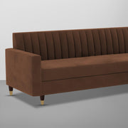 Garcia 3 Seater Sofa Set for Living Room (Blue Black Colour) Premium Fabric Sofa