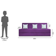 Mapron 1 Seater Sofa Cum Bed with 1 Cushions for Living Room (Black Fabric) Premium Fabric Sofa 2.5x6 Feet