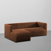 Rowan LHS 4 Seater L Shape Sofa Set for Living Room (Brown Fabric) Premium Fabric Sofa