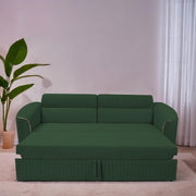 Torrato 3 Seater Sofa Cum Bed for Living Room (Green Colour Fabric) Premium Fabric Sofa