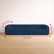 Jax Modern Premium Boucle Fabric Sofa, Upholstered 4 Seater Sofa Set for Living Room, (Black Colour) Premium Boucle Fabric Sofa
