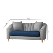 Doraldo 2 Seater Sofa Set for Living Room (Black Colour Fabric) Premium Fabric Sofa for Living Room