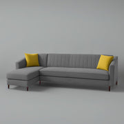 Neyami LHS 6 Seater L Shape Sofa Set for Living Room (Dark Grey) Premium Fabric Sofa Set