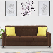 Rogelio 1 Seater Sofa Set for Living Room (Black Fabric)