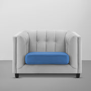 Sinclair 1 Seater Sofa Set for Living Room (Blue Colour) Premium Fabric Sofa