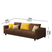 Minta 3 Seater Sofa Set for Living Room (Brown Colour Fabric) Premium Fabric Sofa