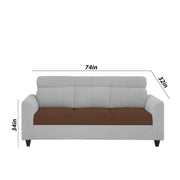 Marco 3 Seater Sofa Set for Living Room (Brown Grey Colour) Premium Fabric Sofa