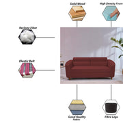 Torrato 3 Seater Sofa Cum Bed for Living Room (Maroon Colour Fabric) Premium Fabric Sofa