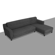 Fracher RHS 4 Seater L Shape Sofa Set for Living Room (Black Fabric) Premium Fabric Sofa